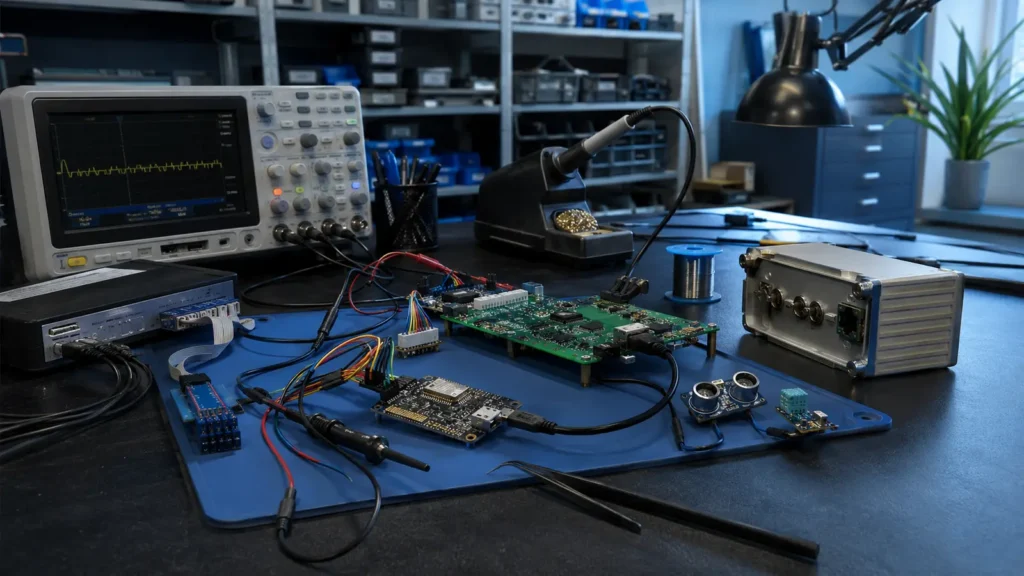 Entwicklungsarbeitsplatz für Embedded-Systeme, Sensorik und IoT