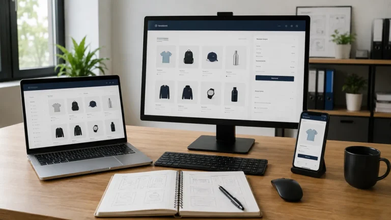 Responsiver Online-Shop auf Desktop, Notebook und Smartphone